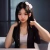 中年女性用户头像照片，戴眼镜微笑
